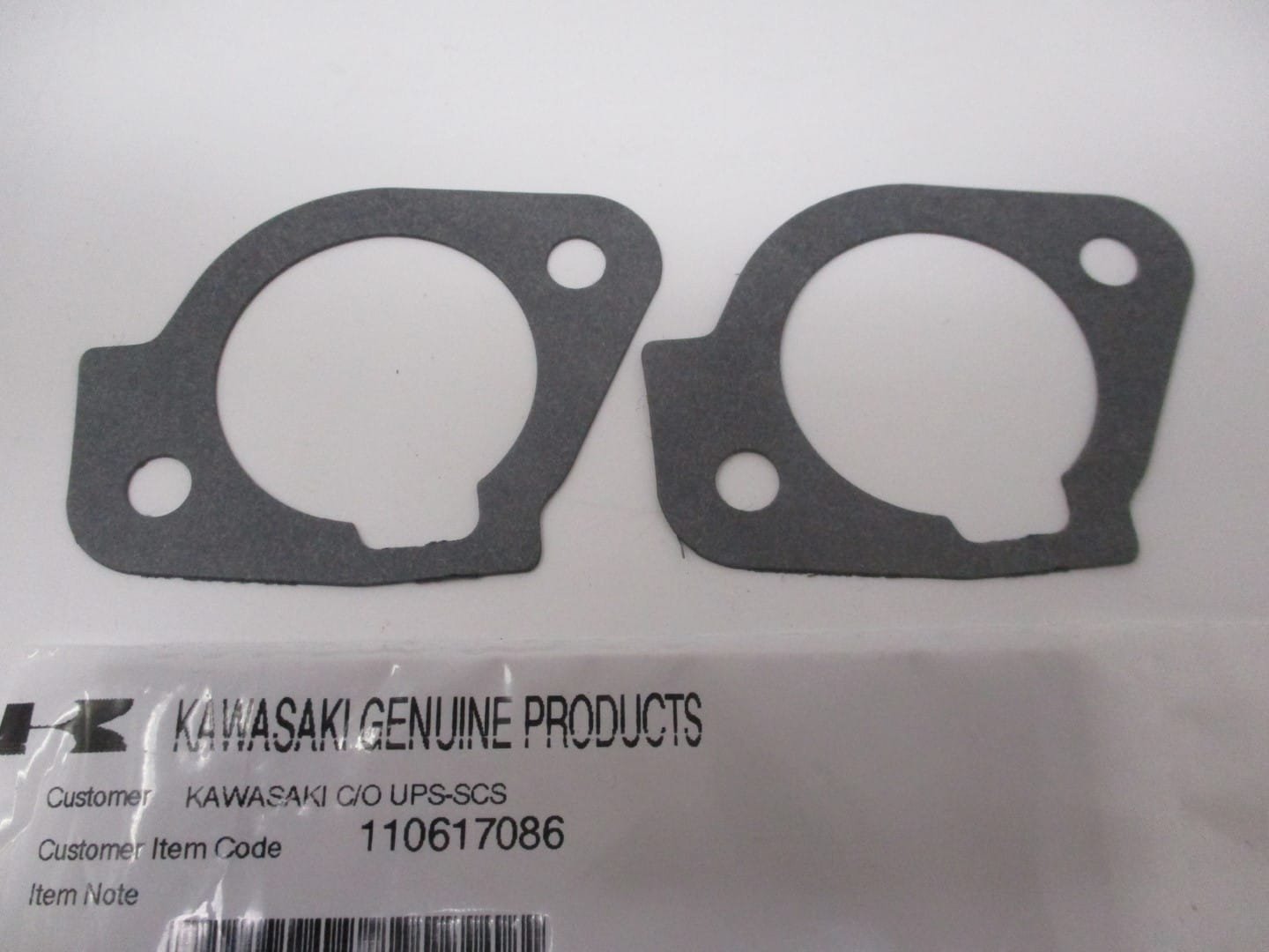 2 Genuine Kawasaki 11061-7086 Intake Carburetor Gasket FR651V FR691V - Image 4