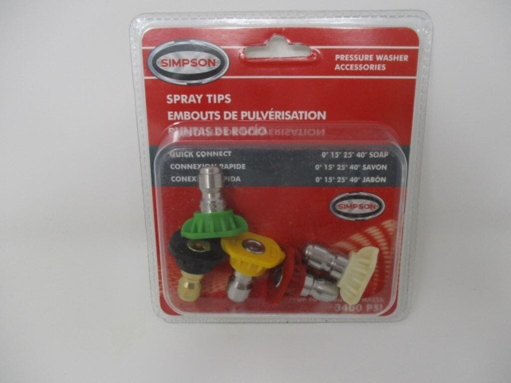 5 Pcs Simpson 80145 Spray Pressure Washer Tips 3400 PSI