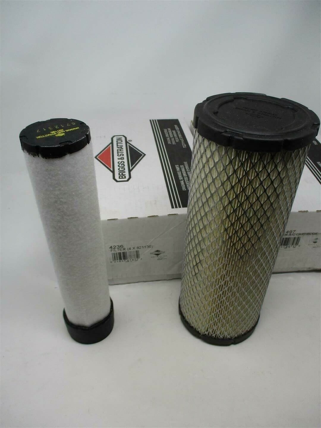 Genuine Briggs & Stratton 841497 & 821136 Canister 25 083 01-S & Air Filter 25 083 04-S