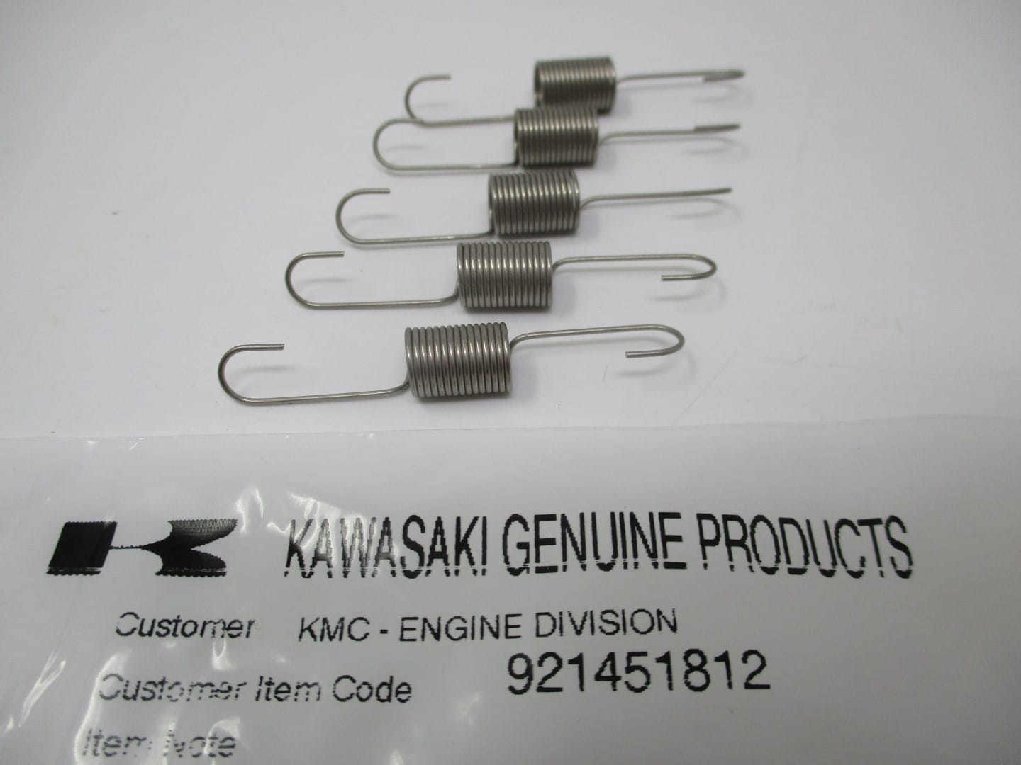 5 Genuine Kawasaki 92145-1812 Carburetor Choke Spring for FR651S