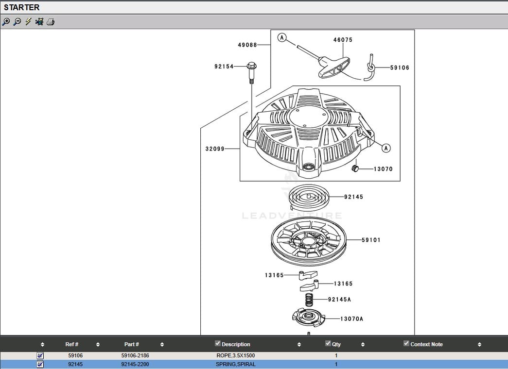 Genuine Kawasaki 92145-2200 Recoil Starter Spring FJ180V Engine Toro Time Master - Image 5