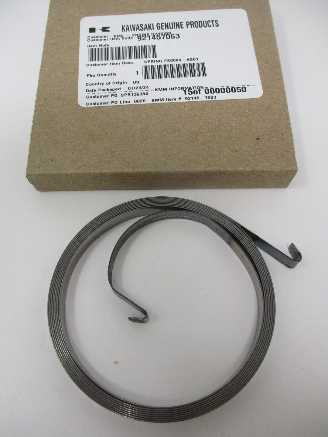 Genuine Kawasaki 92145-7063 Recoil Spring FS481V FS541V FS600V FX481V FX541V - Image 3