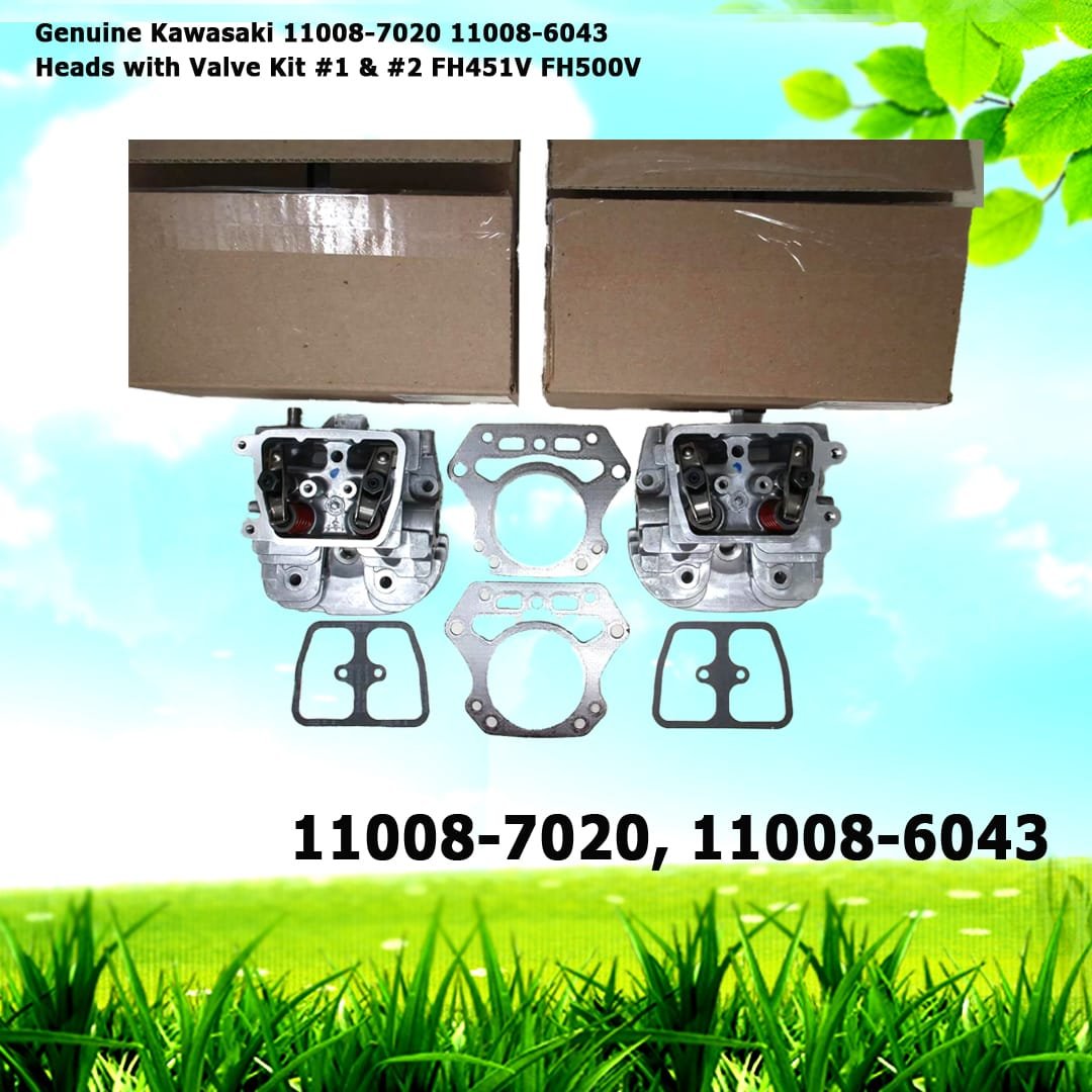 Genuine Kawasaki 11008-7020 11008-6043 Heads with Valve Kit #1 & #2 FH451V FH500V FH531V