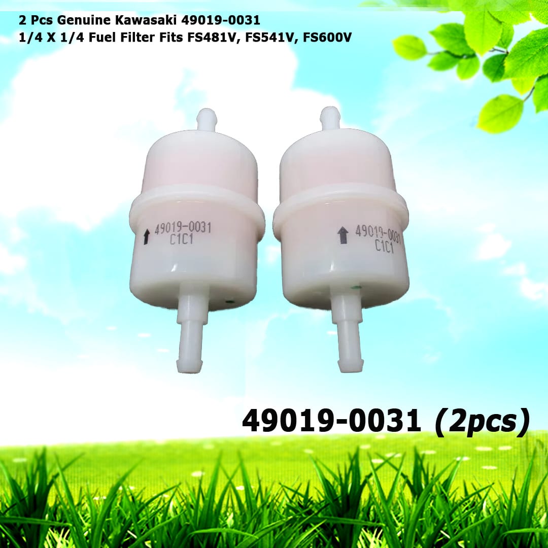 2 Genuine Kawasaki 49019-0031 1/4 X 1/4 Fuel Filter Fits FS481V FS541V FS600V