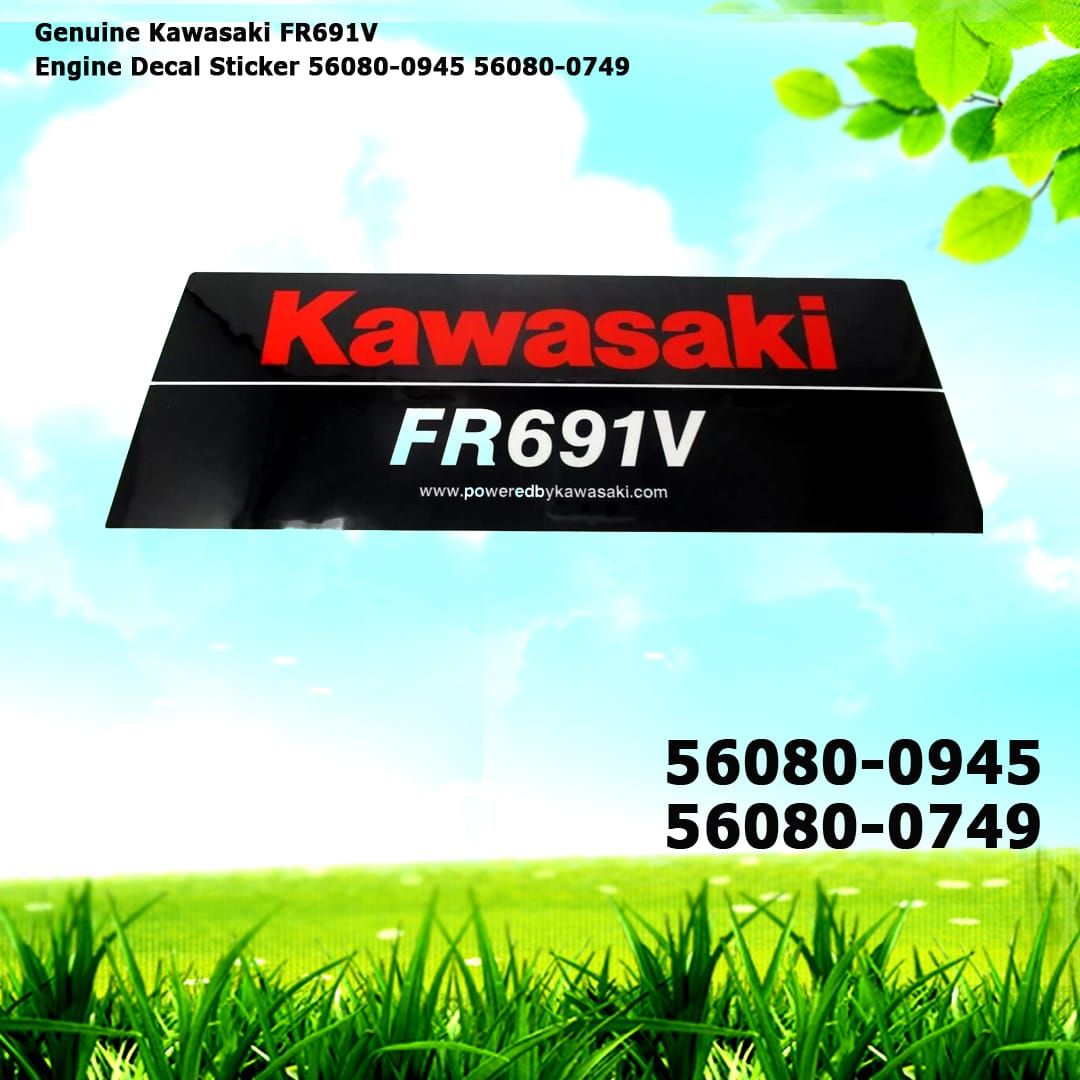 Genuine Kawasaki FR691V Engine Decal Sticker 56080-0945 56080-0749