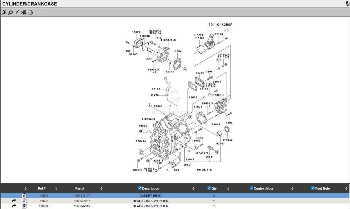 Genuine Kawasaki 11061-2182 Rocker Cover Gasket 11060-2332 FD620D FD661D - Image 4