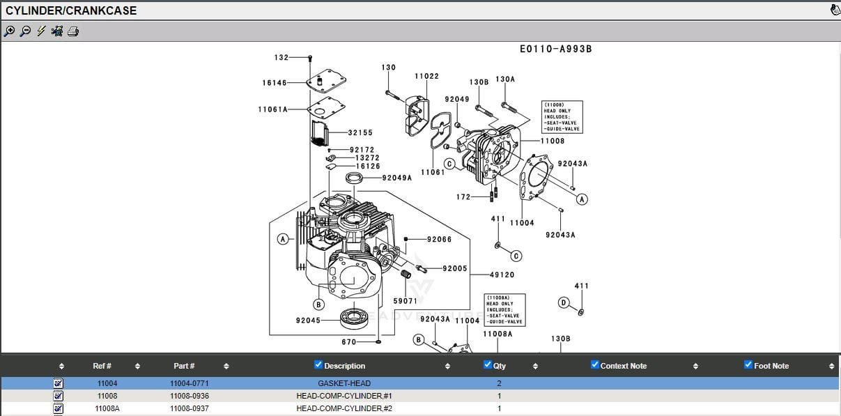 Genuine Kawasaki 11004-0771 Metal Head Gasket for FX850V - Image 4