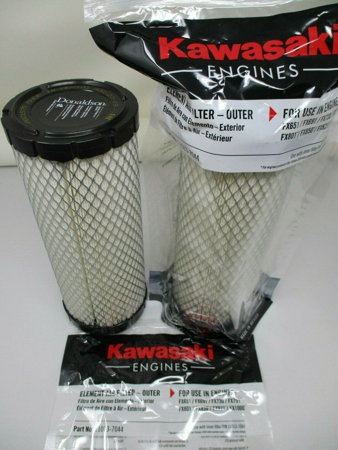 2 Packs Genuine Kawasaki 11013-7044 Air Filter Donaldson Kohler 25-083-01- Toro 108-3810 - Image 3