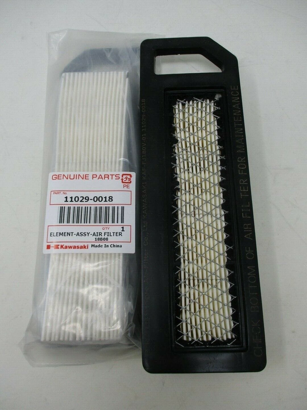 2 Genuine Kawasaki 11029-0018 Air Filter 11029-7016 Toro 108-2604 FJ180V TimeMaster