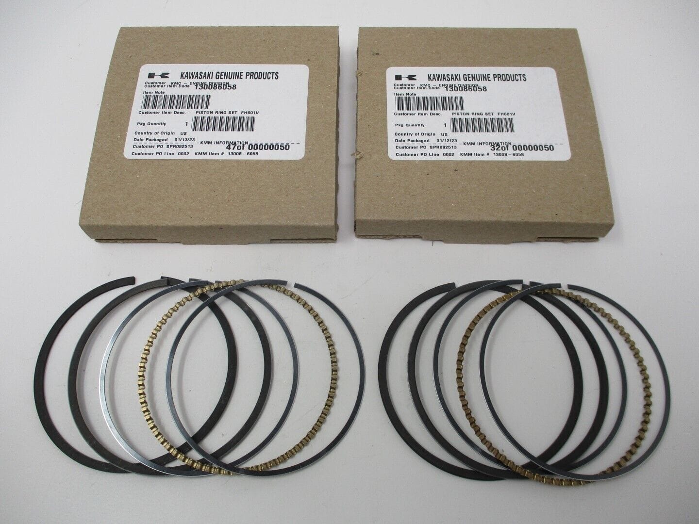 2 Genuine Kawasaki 13008-6058 Piston Rings Standard FH601V FH641V FH661V