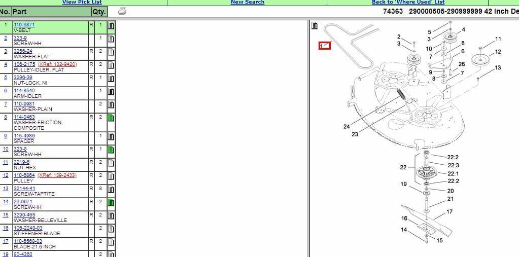 For Toro 110-6871 TimeCutter Z4200 Z-Mower 1/2"X112 1/2" Deck V-Belt Pix 1106871 - Image 6