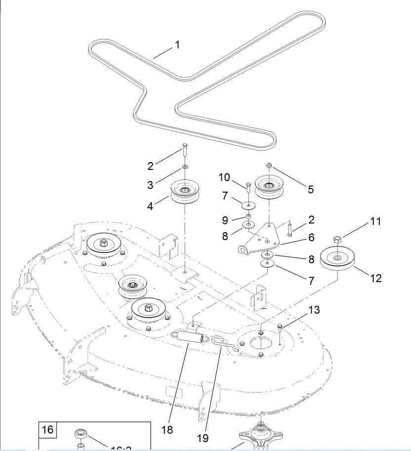 For Toro 119-8820 TimeCutter Z Mower Deck V-Belt 1/2" X 141-1/4" - Image 4