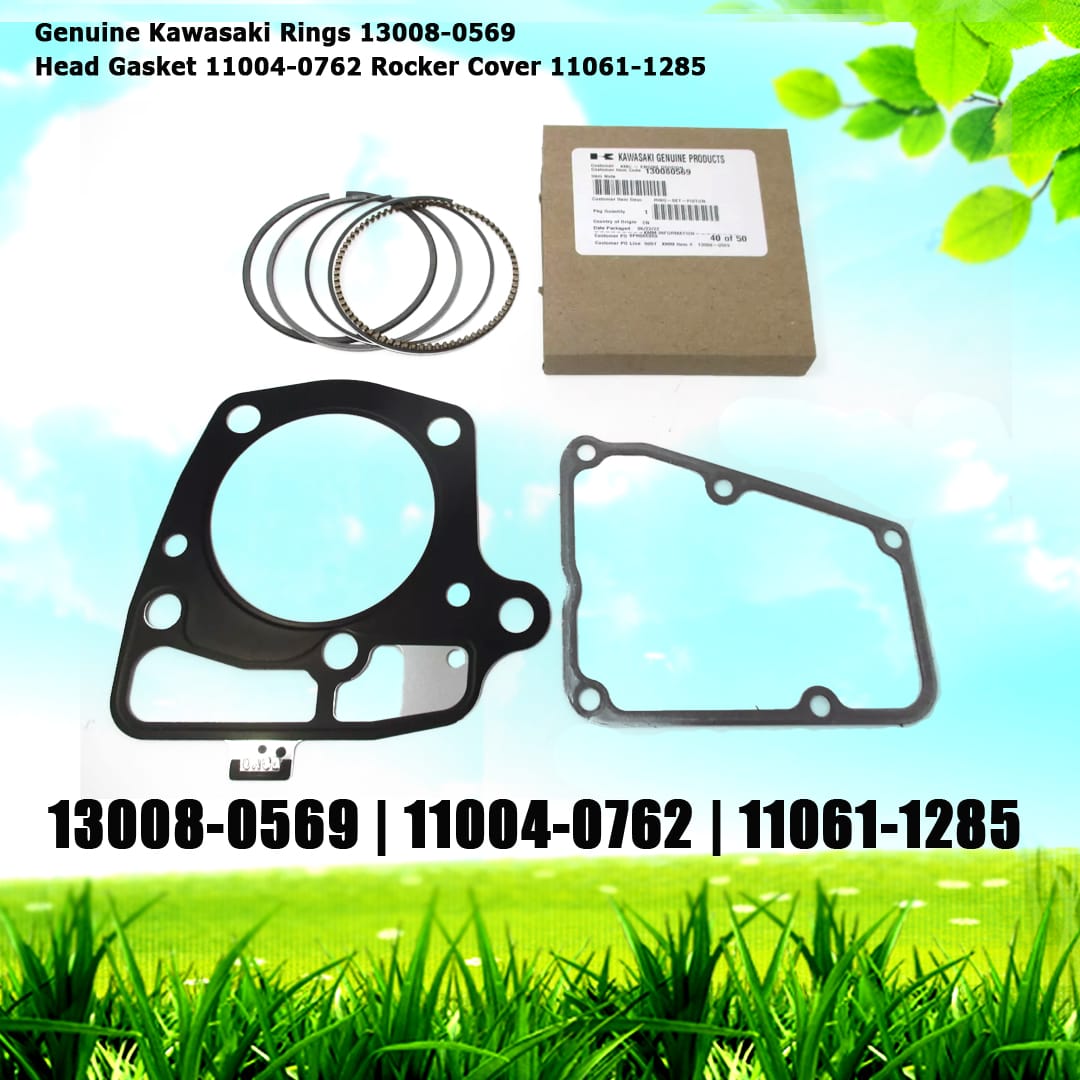 Genuine Kawasaki Rings 13008-0569 Head Gasket 11004-0762 Rocker Cover 11061-1285