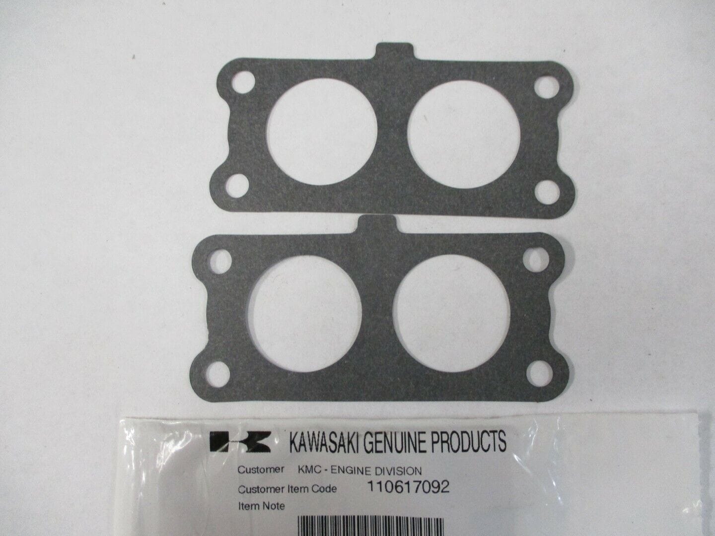 2 Genuine Kawasaki 11061-7092 Carburetor Manifold Gasket FR651V FR691V