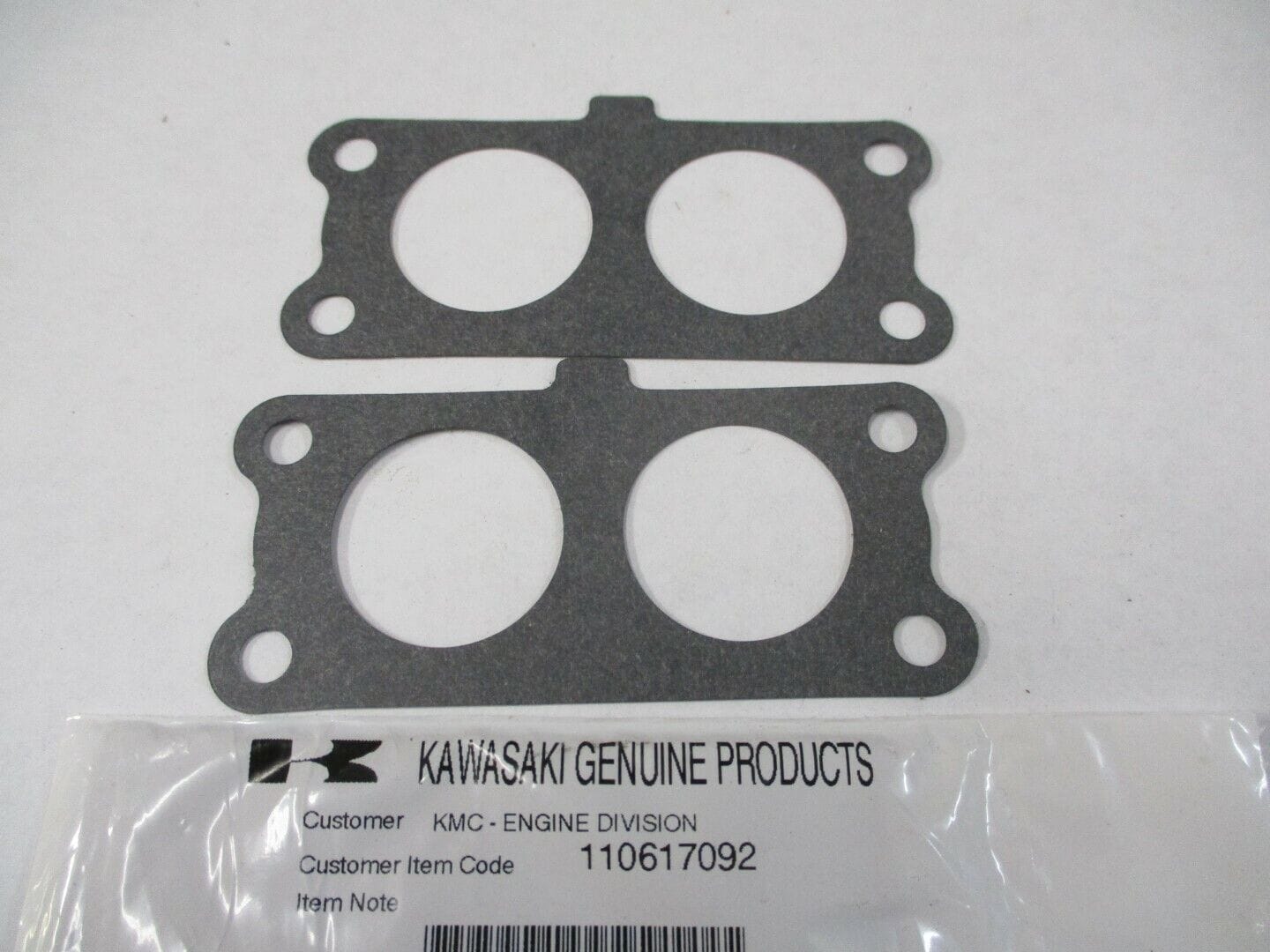 2 Genuine Kawasaki 11061-7092 Carburetor Manifold Gasket FR651V FR691V - Image 2