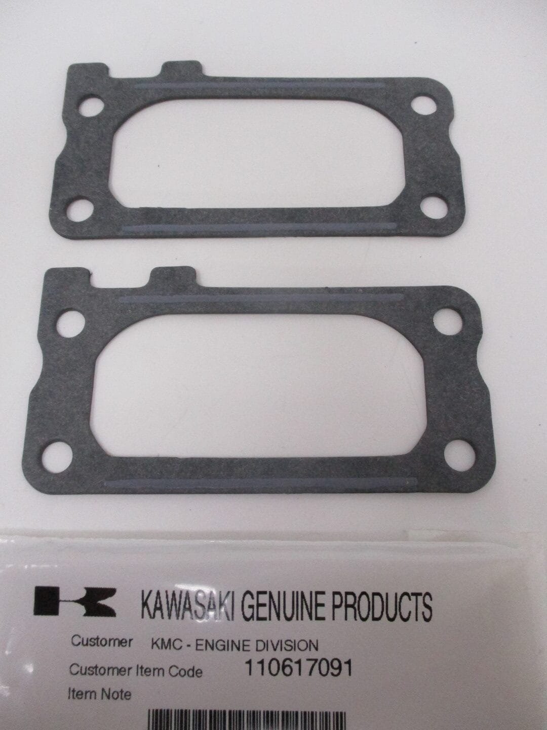 2 Genuine Kawasaki 11061-7091 Carburetor Pipe Gasket FX751V FX801V 11061-7078