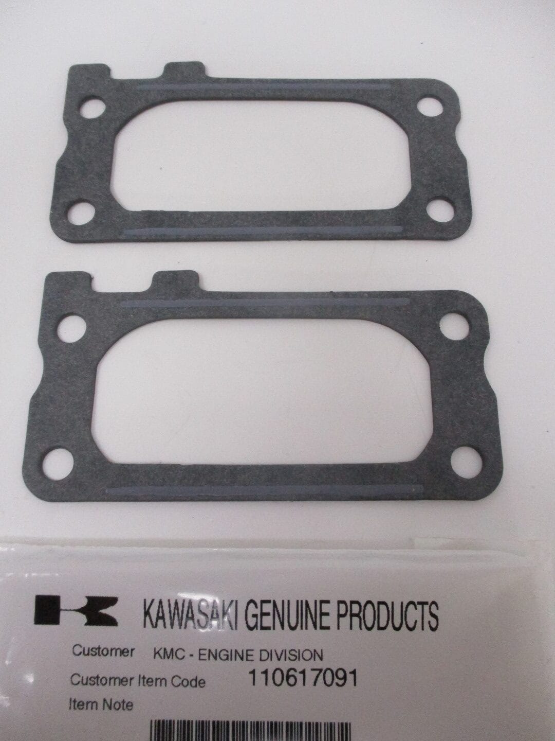 2 Genuine Kawasaki 11061-7091 Carburetor Pipe Gasket FX751V FX801V 11061-7078