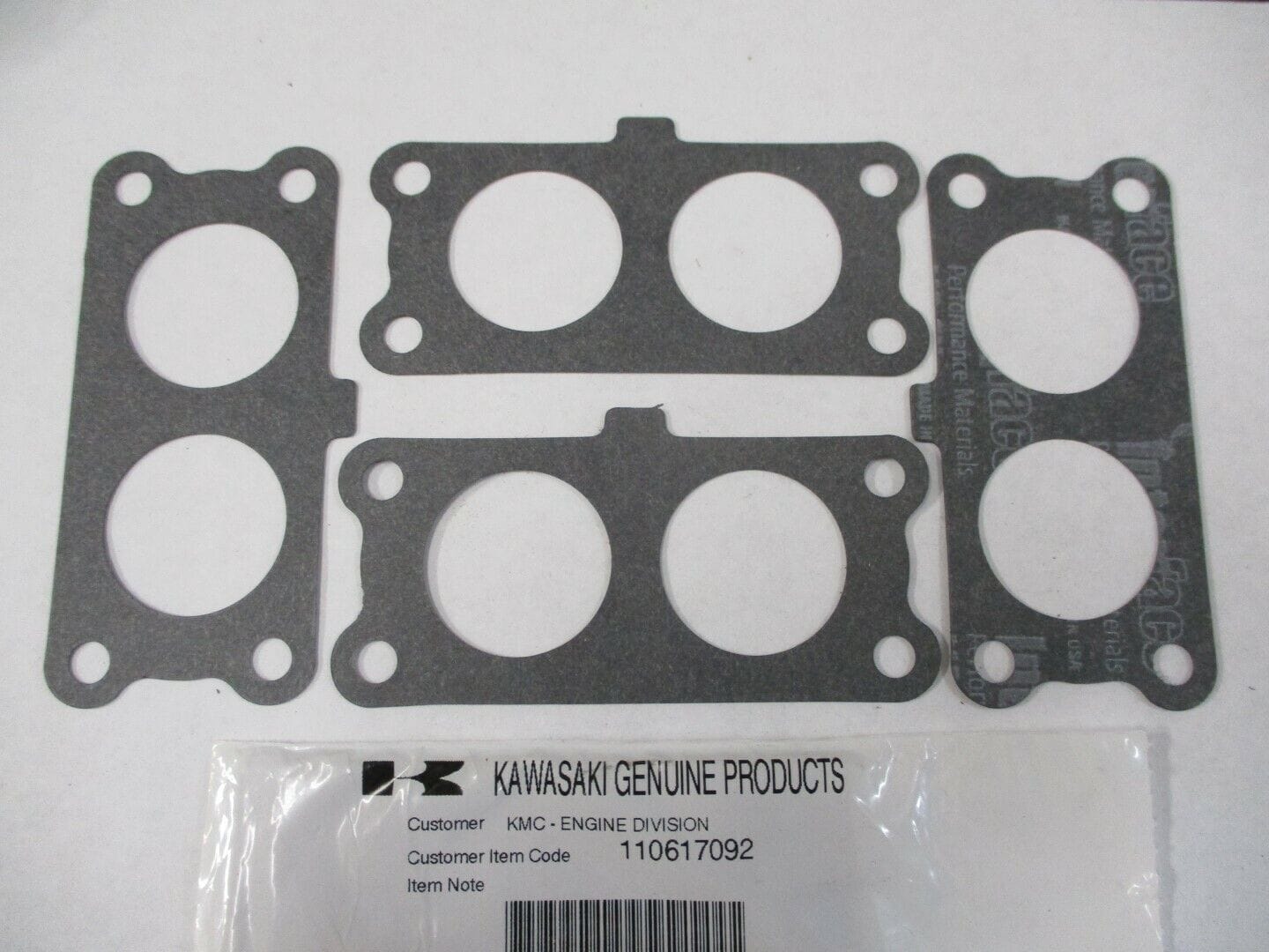 4 Genuine Kawasaki 11061-7092 Carburetor Manifold Gasket FR651V FR691V - Image 2