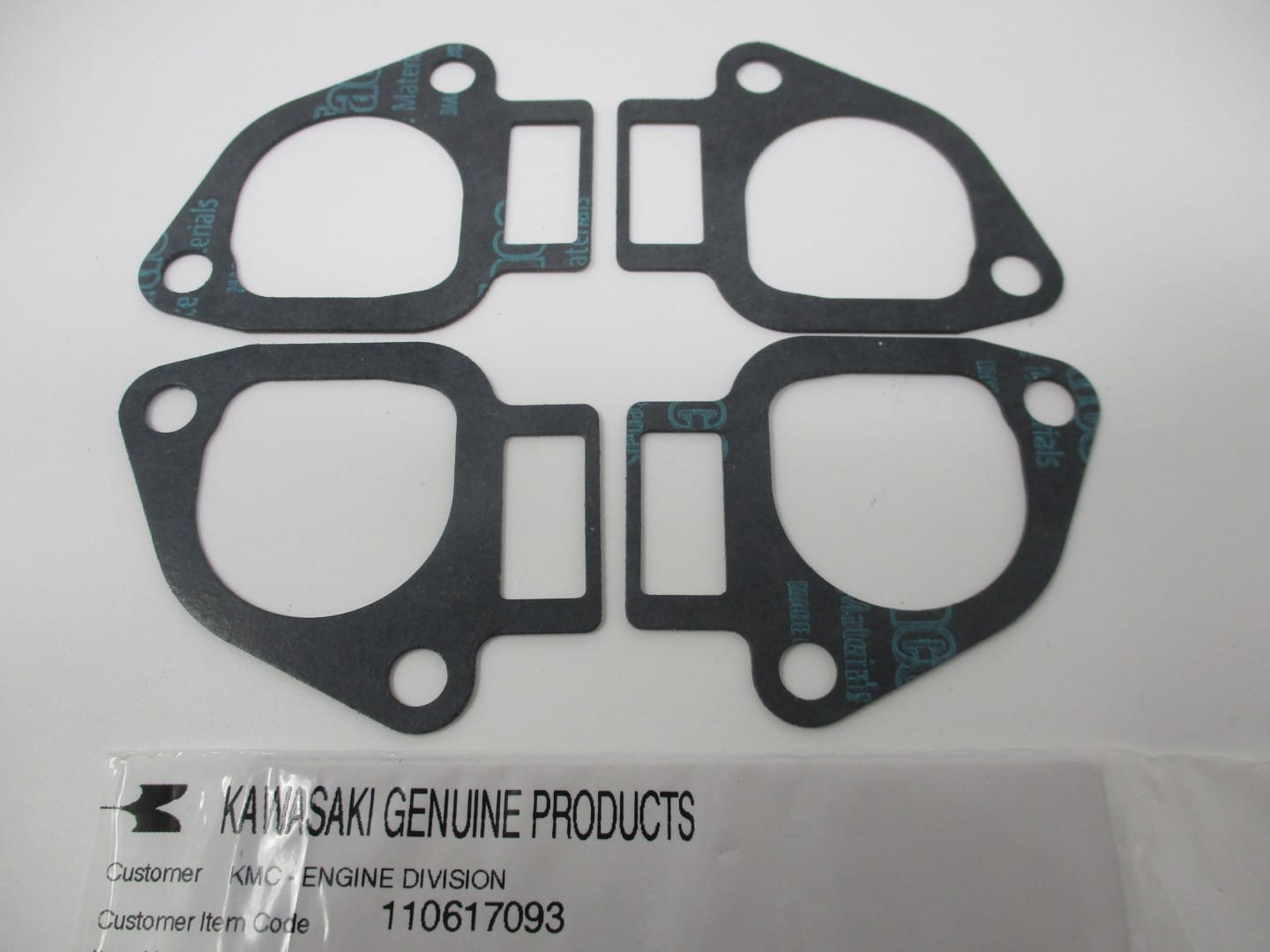 4 Genuine Kawasaki 11061-7093 Manifold Carburetor Gasket FR651V, FR691V - Image 4