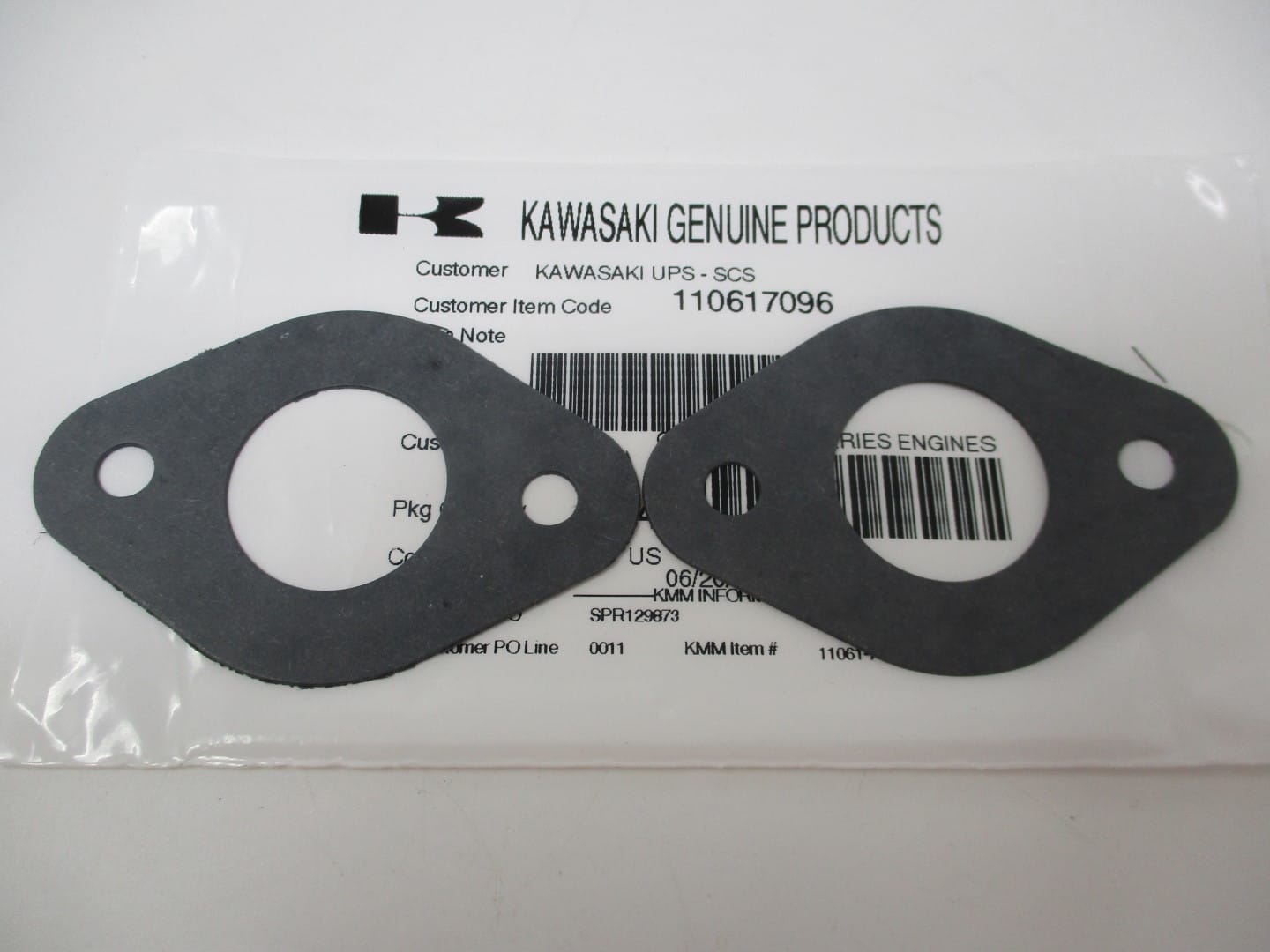 2 Genuine Kawasaki 11061-7096 Carburetor Insulator Gasket FS481V FS541V - Image 3