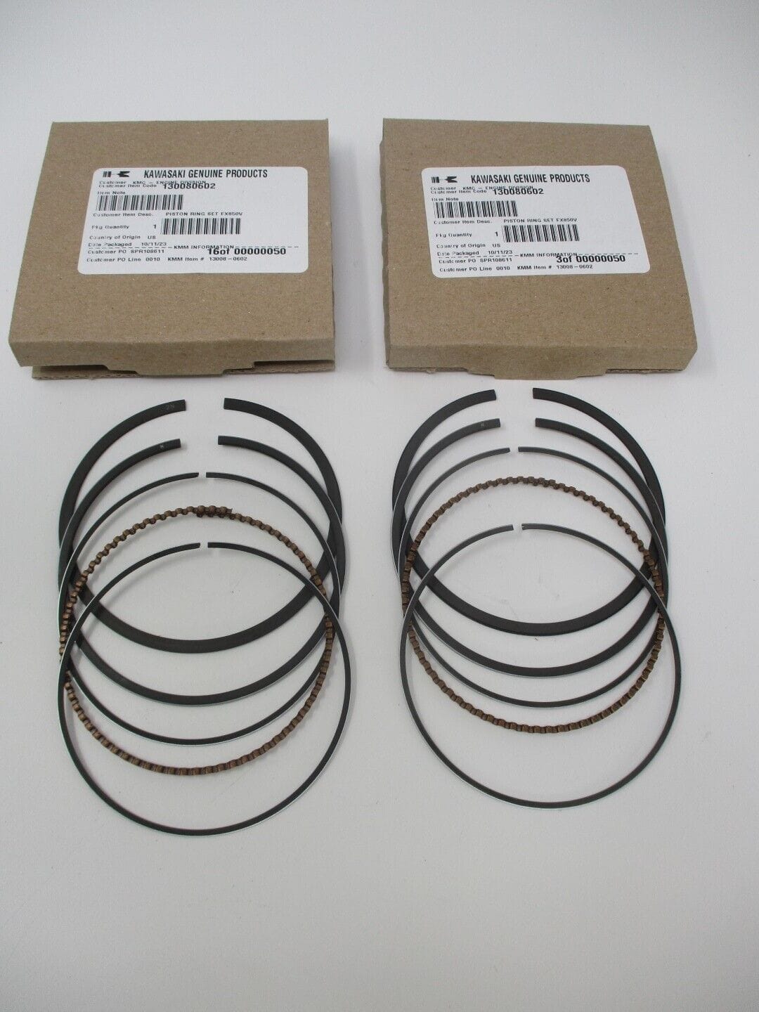 2 Set Genuine Kawasaki 13008-0602 Piston Rings FX751V FX801V FX850V 13008-6069 - Image 3