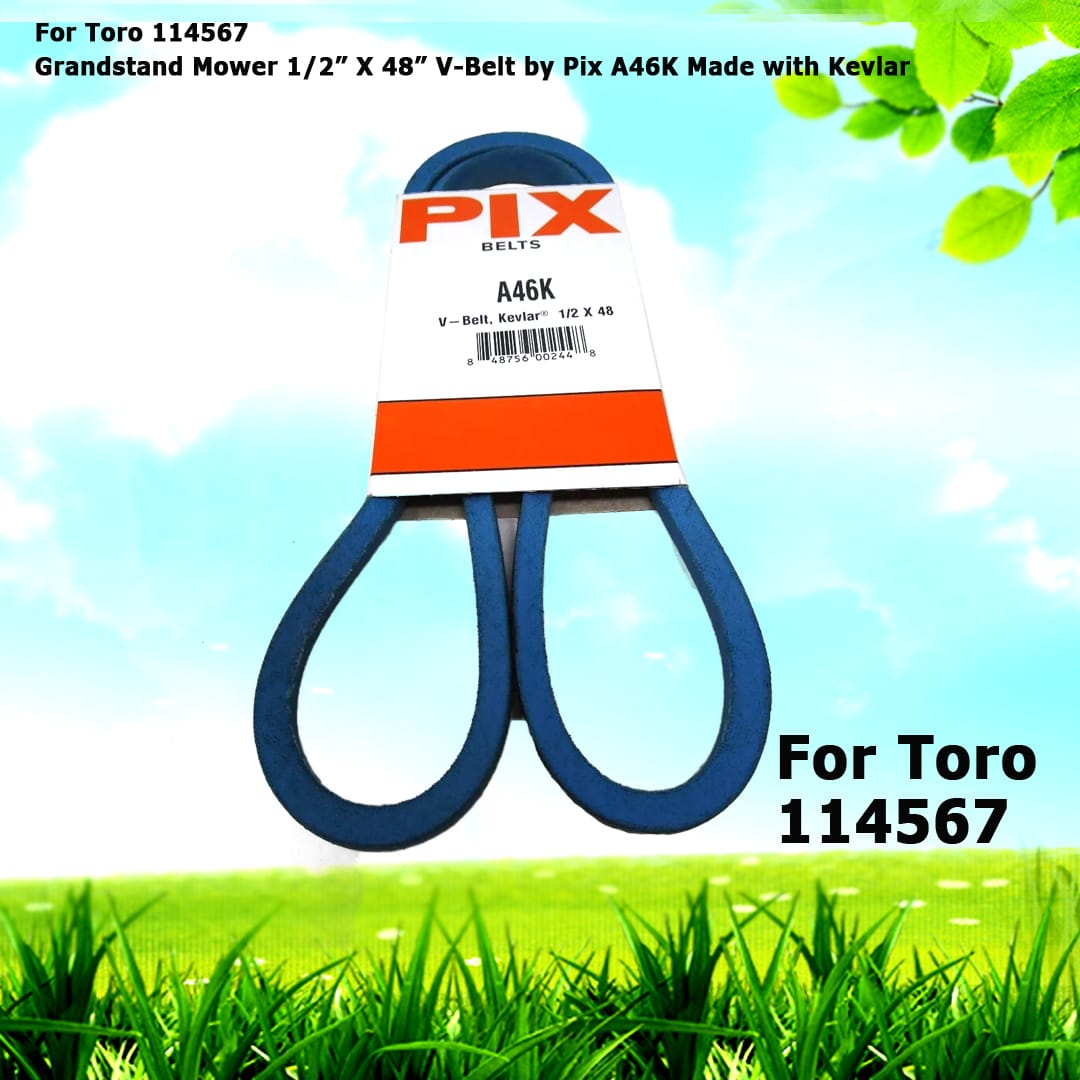 For Toro 114-567 Grandstand Mower V-Belt 1/2” X 48” in Pix A46K
