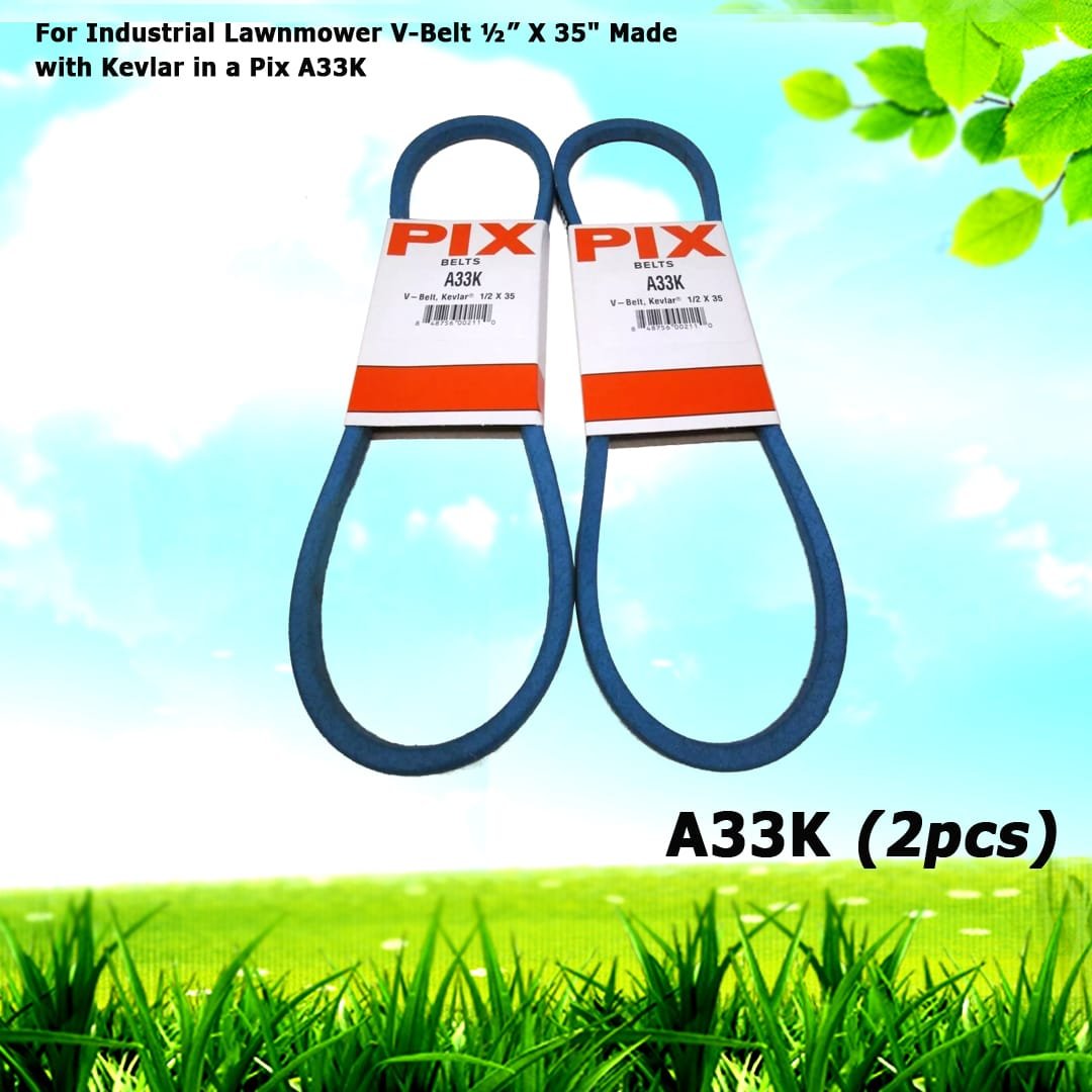 2 For Industrial Lawnmower V-Belt ½” X 35" in Pix A33K