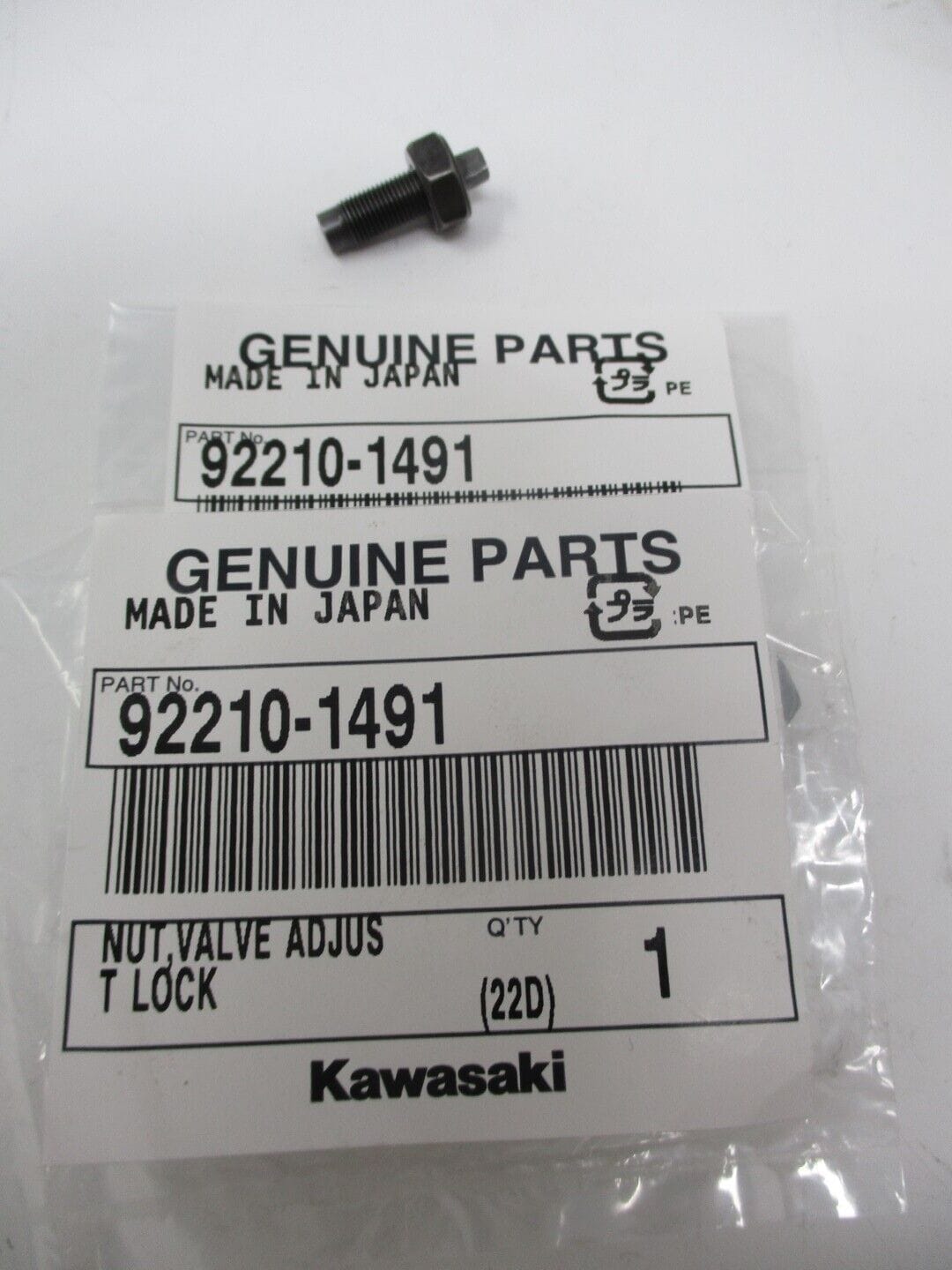 Genuine Kawasaki Rocker Arm Screw 92009-1109 & Nut 2210-1491