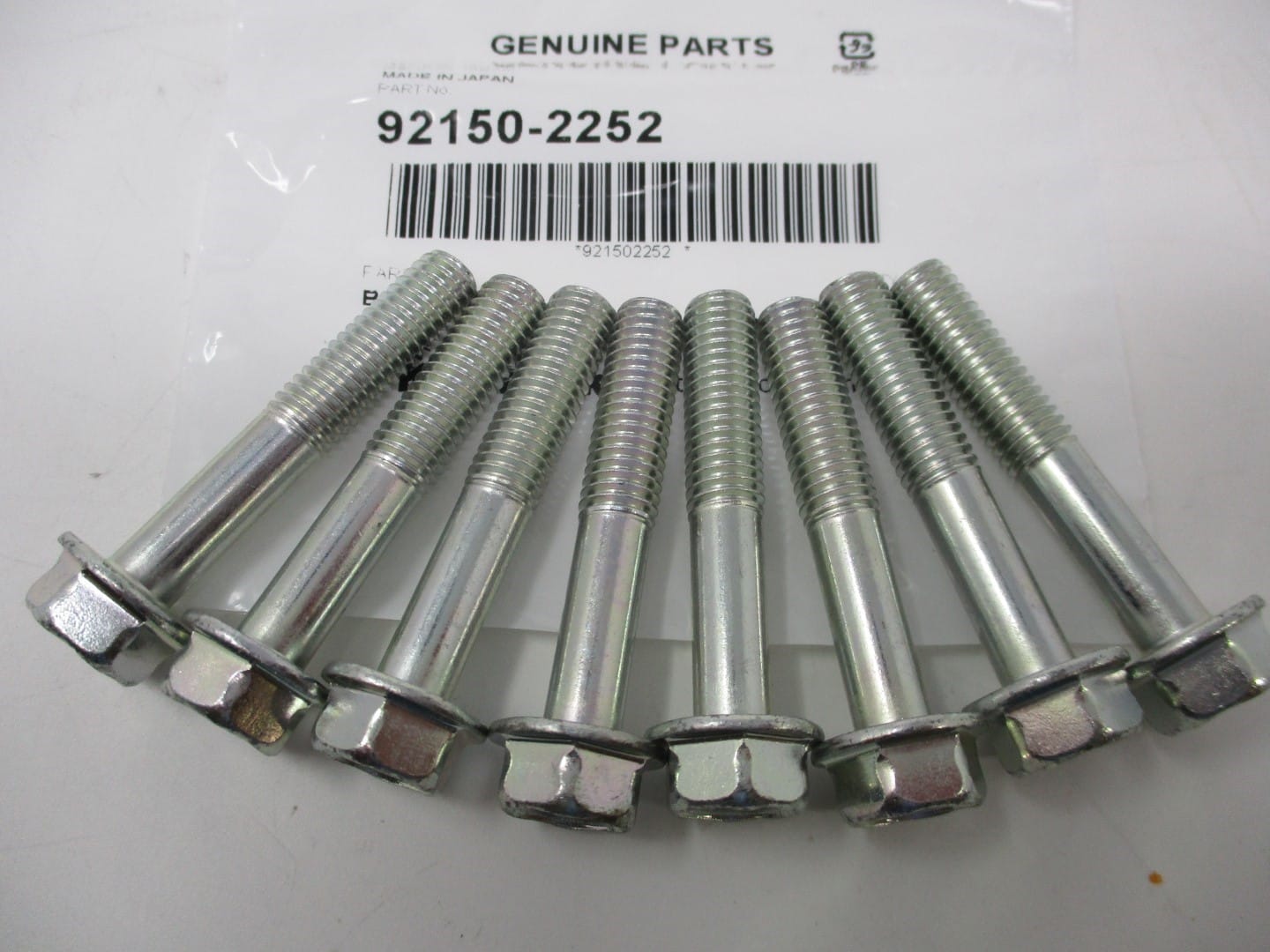 8 Pcs Genuine Kawasaki 92150-2252 Crankcase Flange Bolts 8X45 FC540V FE290D FE350D - Image 3