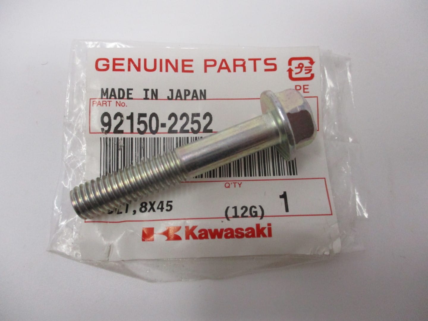 Genuine Kawasaki 92150-2252 Crankcase Flange Bolts 8X45 FC540V FE290D FE350D - Image 3