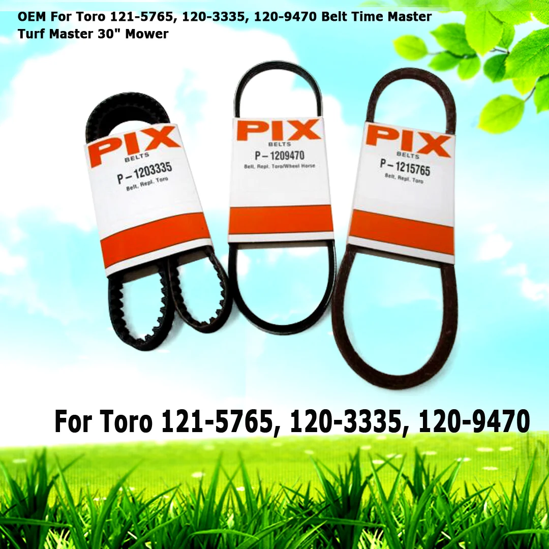 OEM Pix For Toro 121-5765 120-3335 120-9470 Belt TimeMaster  TurfMaster 30" Mower