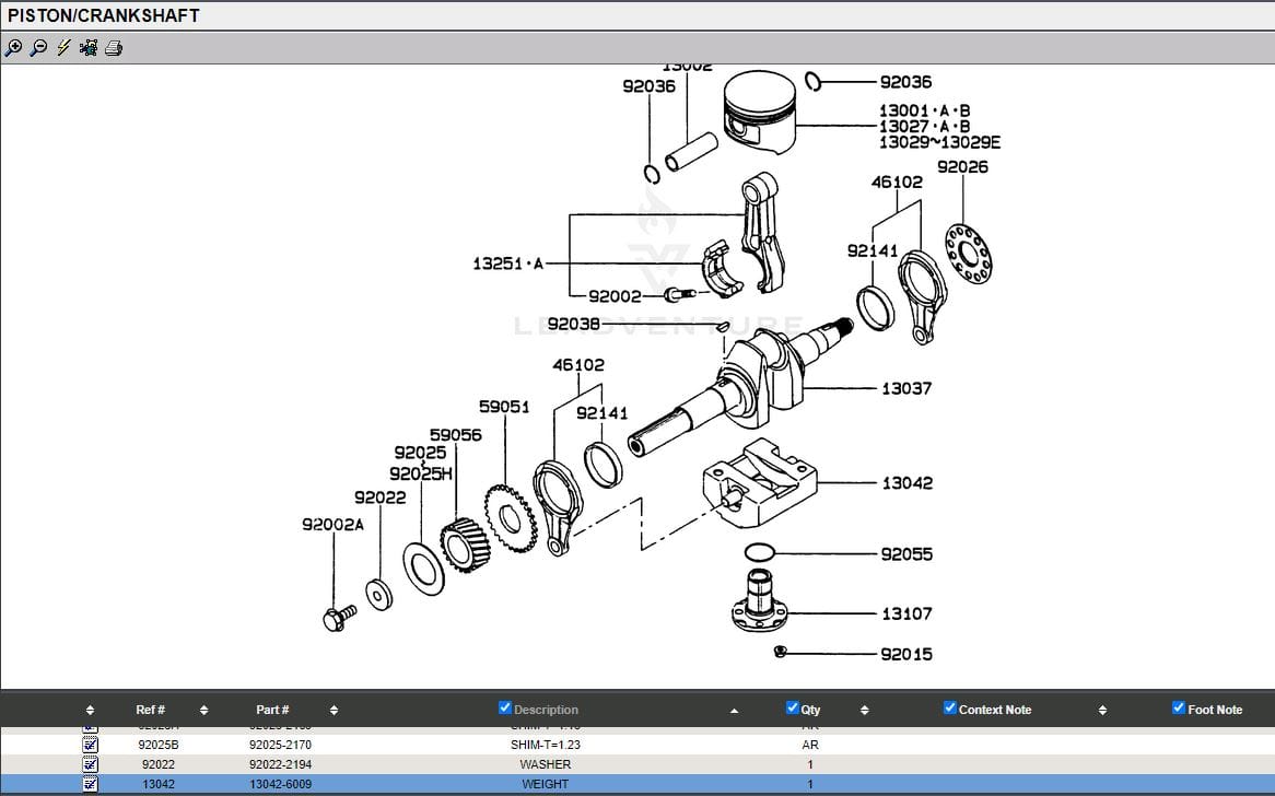 Genuine Kawasaki 13042-6009 Crankshaft Balancer Weight FE290D FE290 - Image 6