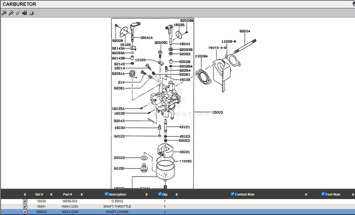 Genuine Kawasaki 16041-2205 Carburetor Choke Shaft. - Image 4