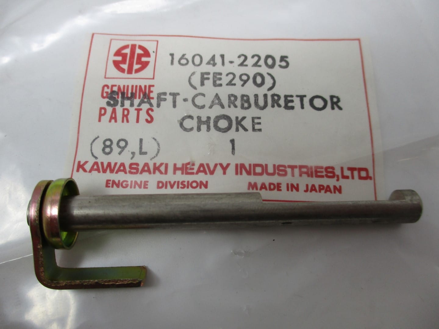 Genuine Kawasaki 16041-2205 Carburetor Choke Shaft. - Image 5
