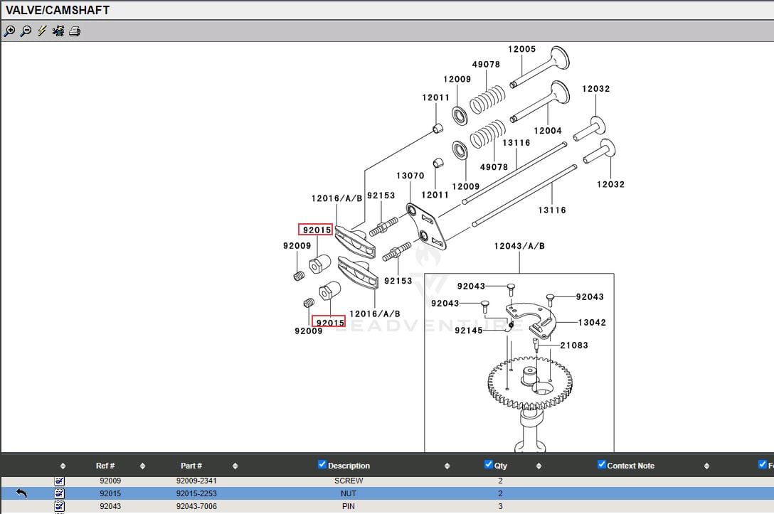 Genuine Kawasaki 92015-2253 92210-7009 92015-2239 Rocker Arm Adjustment Nut - Image 4