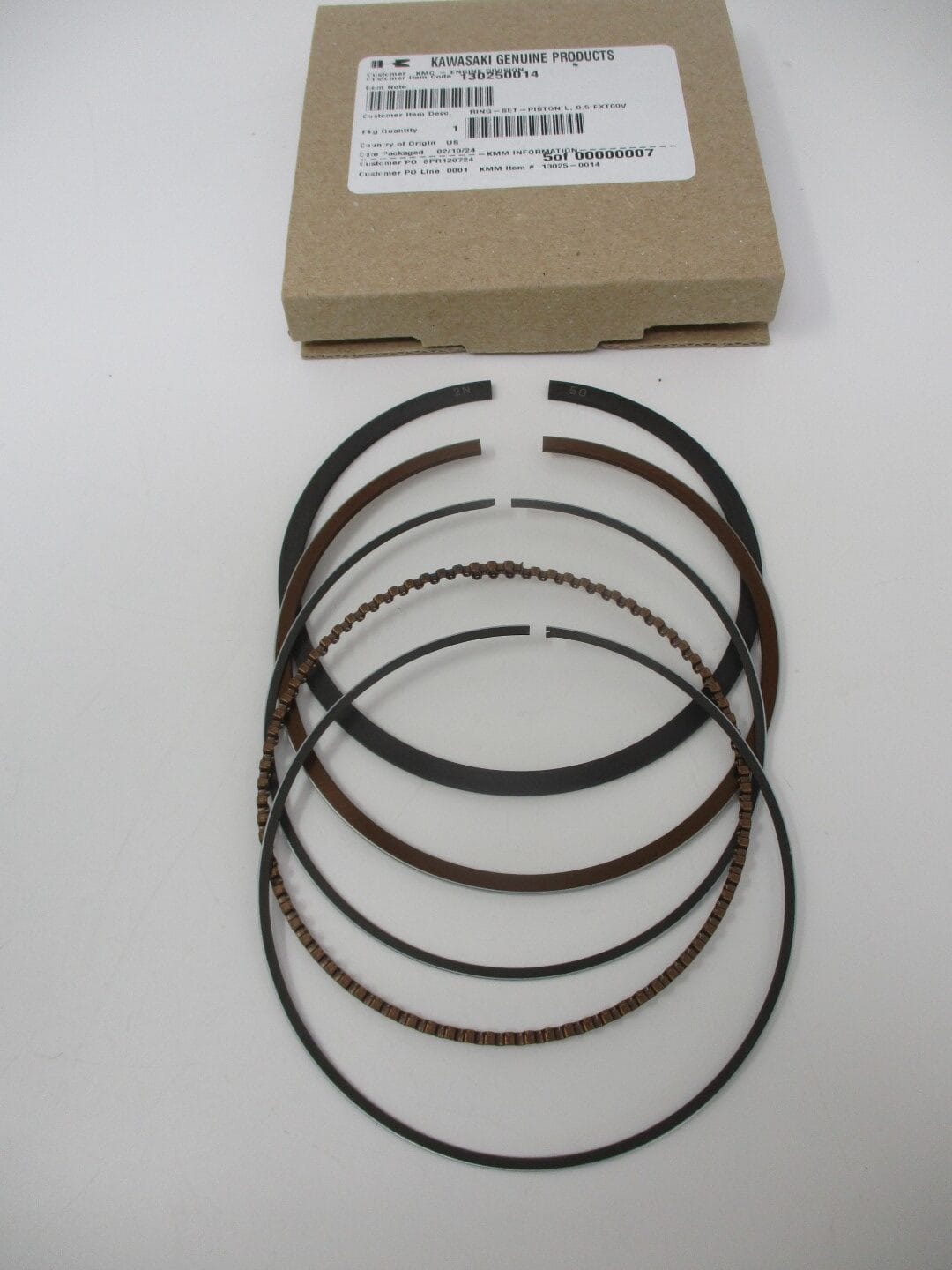 Genuine Kawasaki 13025-0014 Piston Rings OS Oversize 0.5 FX921V FXT00V - Image 3