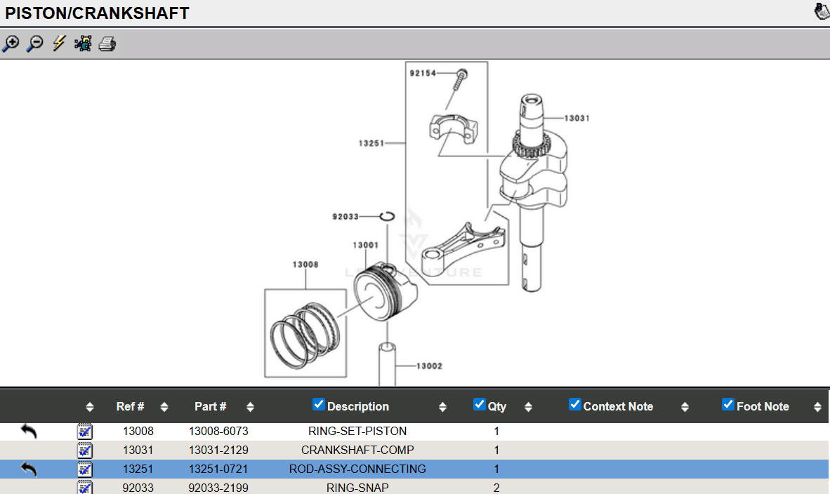 Genuine Kawasaki 13251-0721 Piston Rod 13251-2083 FJ180V FJ180 Toro Flex 21 1000 - Image 5