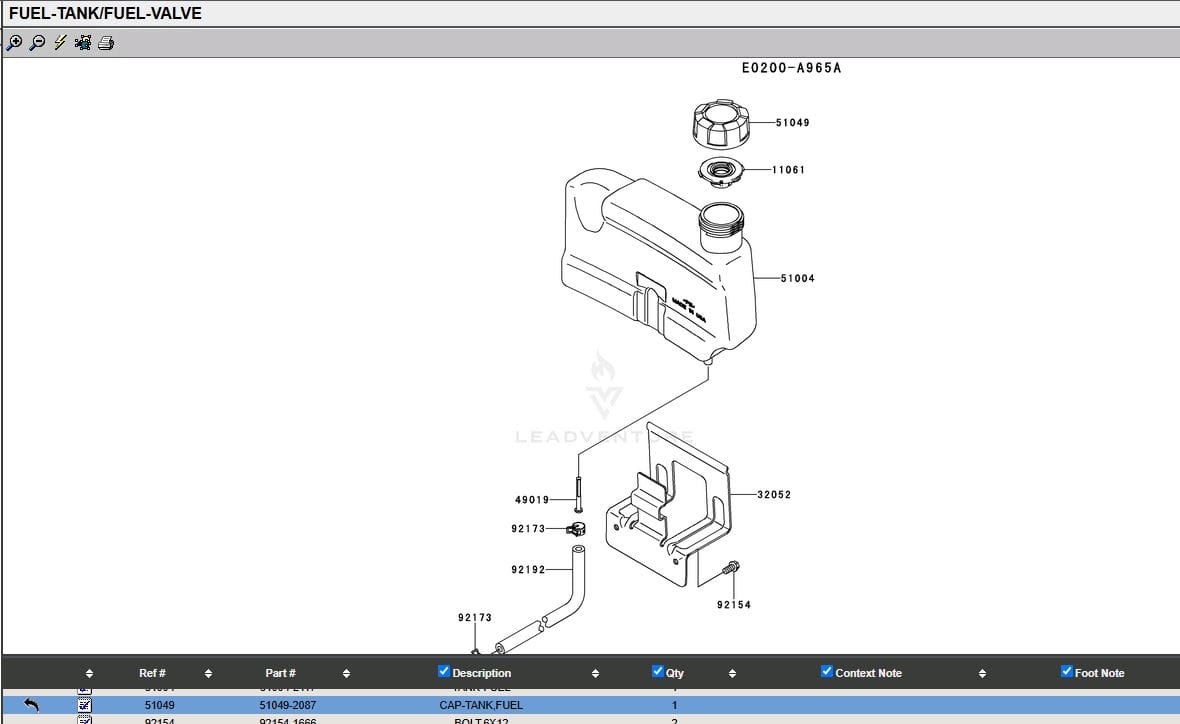 Genuine Kawasaki 51049-2087 51049-0707 Gas Cap FJ100D FJ180V Small Toro Timemaster - Image 2