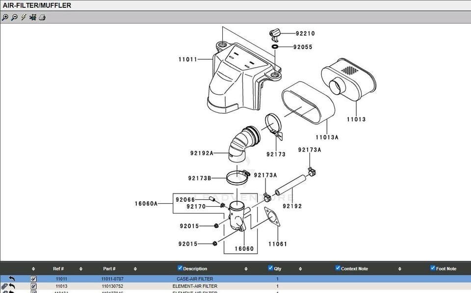 Genuine Kawasaki 11011-0787 Air Filter Cover 11011-7064 11011-0775 FS481V FS541 - Image 3