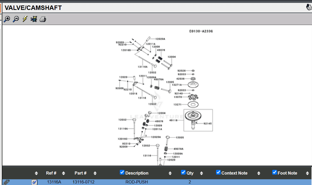 2 Genuine Kawasaki 13116-0712 Push Rods for FX921V FXT00V FX921V - Image 6