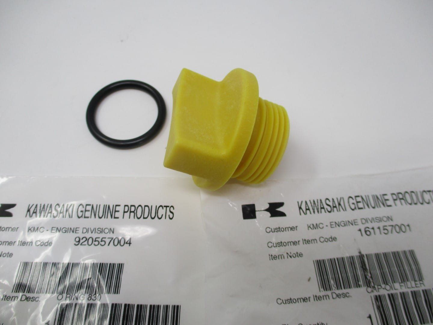 Genuine Kawasaki 16115-7001 Oil Fill Filler Cap & O-Ring 92055-7004 FD750D FD851D - Image 4