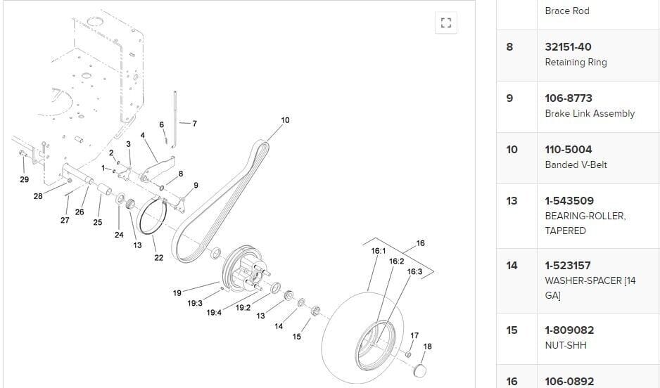 For Toro 110-5004 Wheel Drive Brake Banded V-Belt 30031 30094 - Image 5