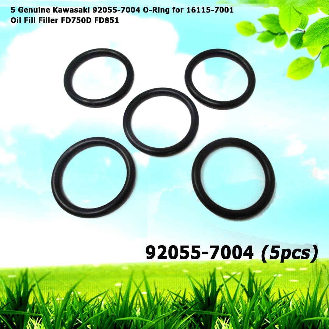 5 Genuine Kawasaki 92055-7004 O-Ring for 16115-7001 Oil Fill Filler FD750D FD851