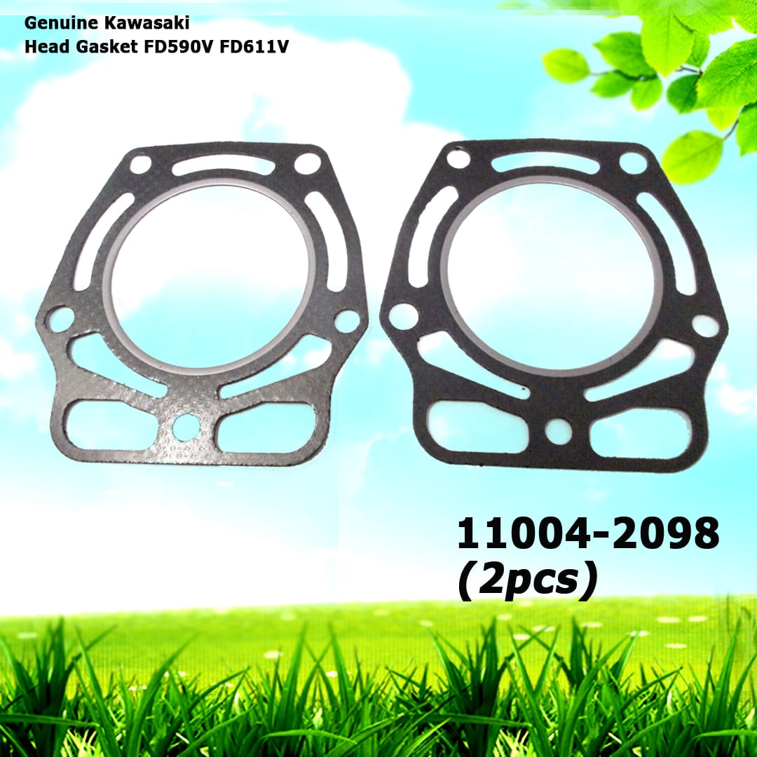 2 Genuine Kawasaki 11004-2098 Head Gasket FD590V FD611V