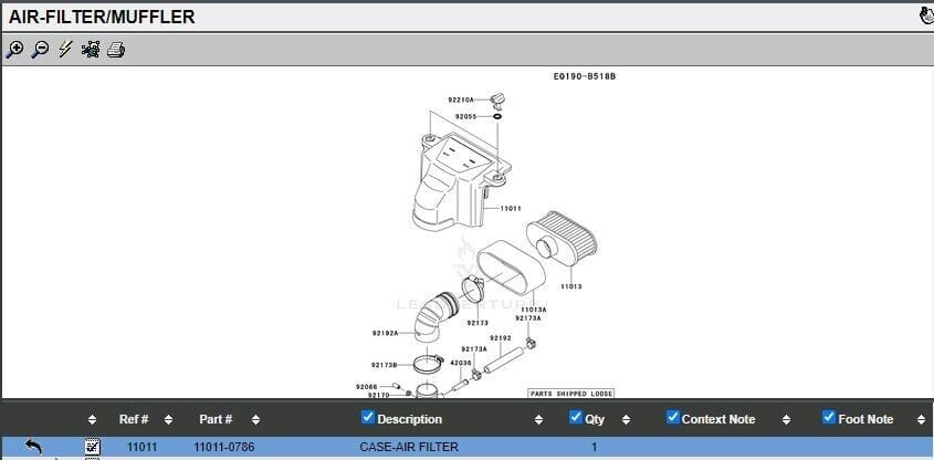 Genuine Kawasaki 11011-0786 Air Filter & Cover 11013-0752 FS651V FS730V - Image 4