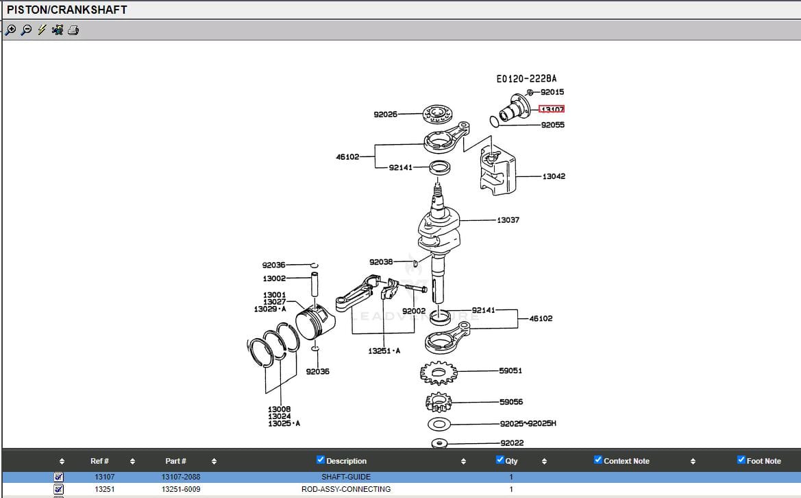 Genuine Kawasaki 13107-2088 Shaft Guide Counterweight Balance Used on FE290D FE350D FE400D - Image 5