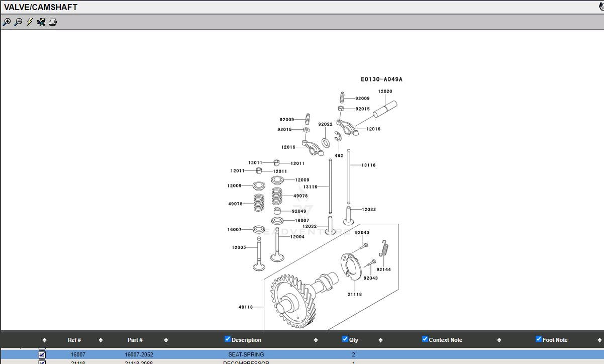 2 Genuine Kawasaki 16007-2052 Valve Spring FC290V FC400V FE350D FE400D FE290D - Image 5