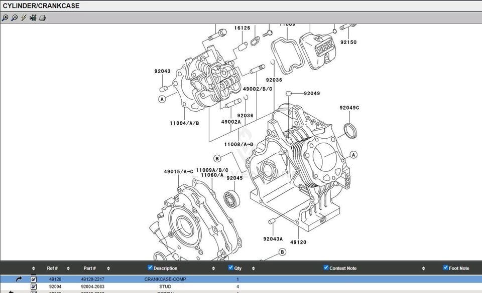Genuine Kawasaki 49120-0741 Crankcase Engine Block for FE290D - Image 5