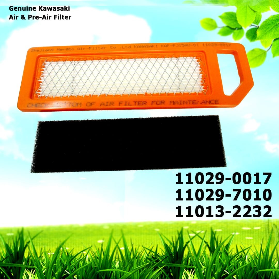 Genuine Kawasaki 11029-0017 Air & Pre-Air Filter 11029-7010 11013-2232
