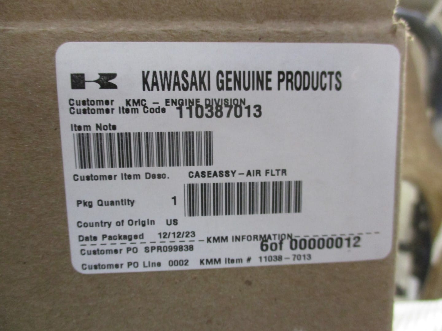 Genuine Kawasaki 11038-7013 Air Filter Cover FH451V FH500V FH531V FH541V FH580V - Image 4